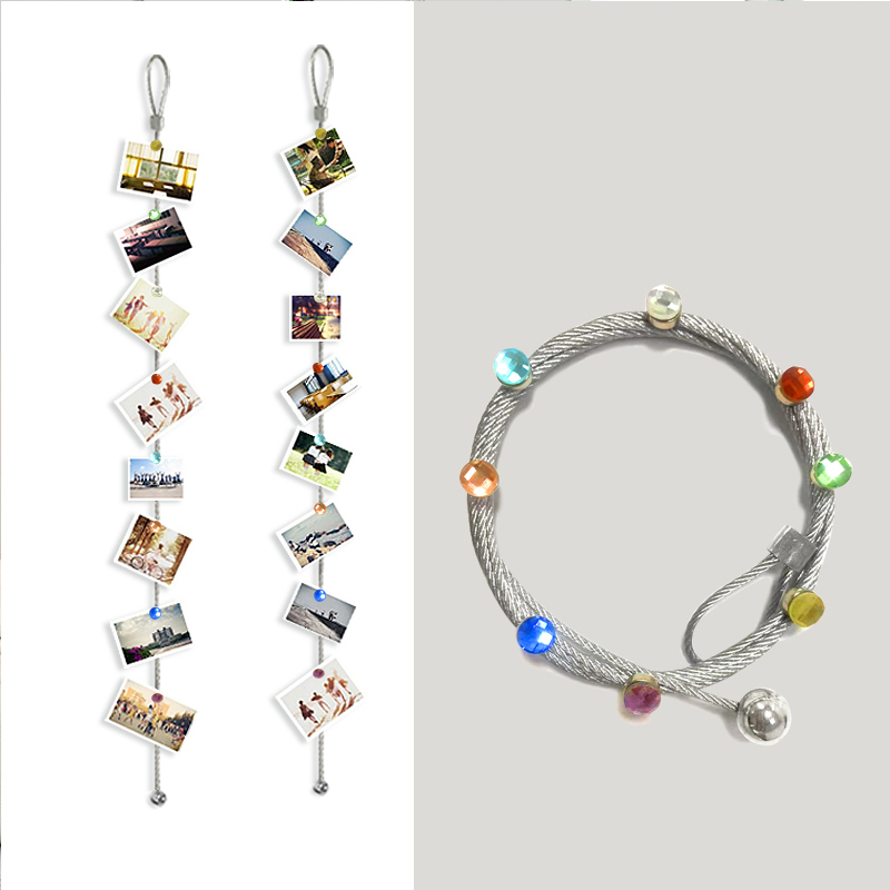 Picture Hanging Strip - Cristal cavo magnetico argento cornice per