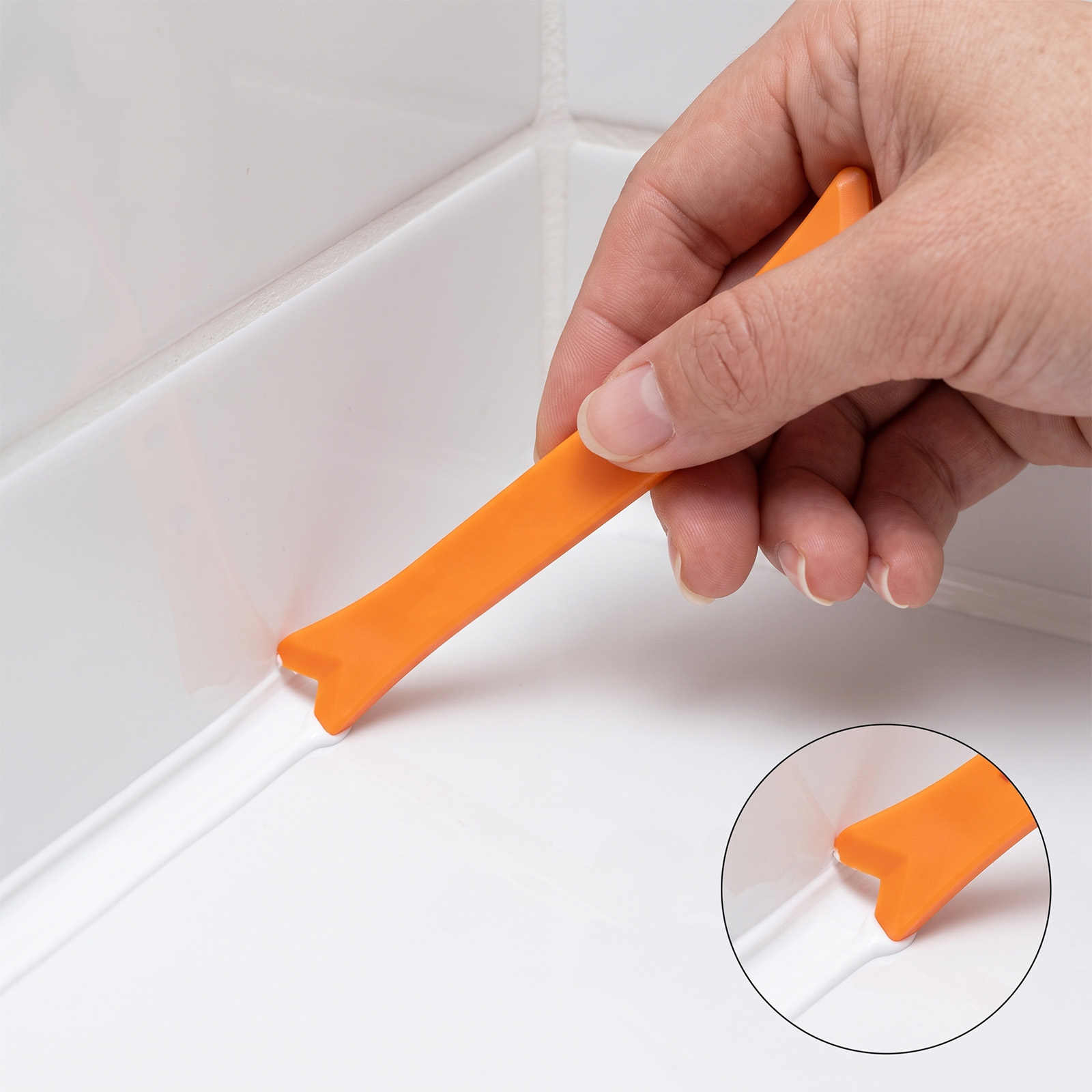 Bathroom Caulk Siliconized - Kit di 6 utensili in plastica