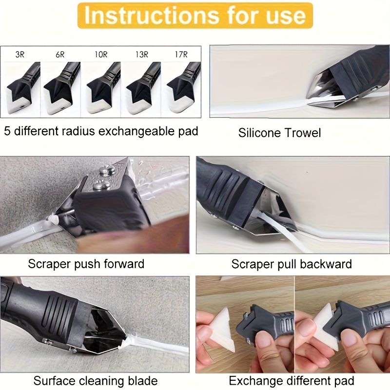 Kit di attrezzi in silicone 3  - Bathroom Caulk Siliconized recensione e prezzo
