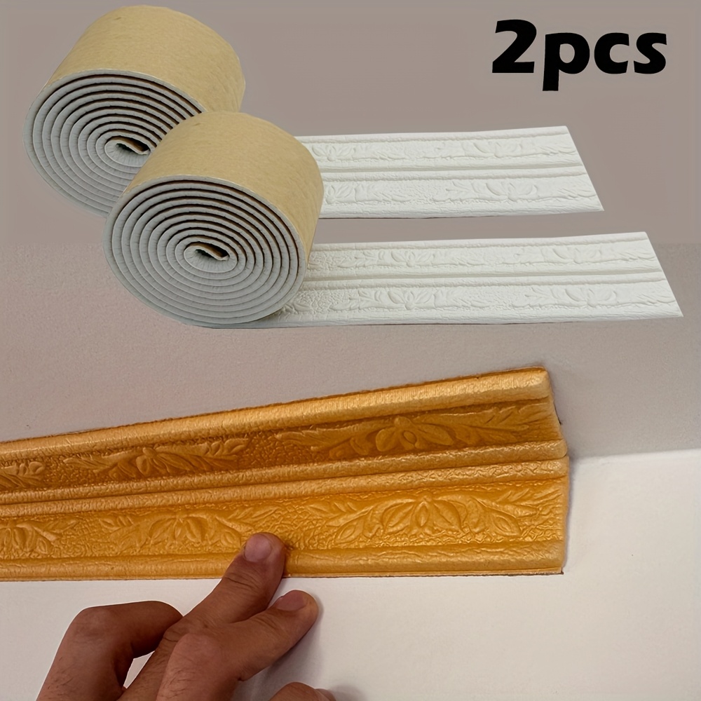 2 pezzi in rilievo autoadesivo - Baseboard Molding Trim recensione e prezzo