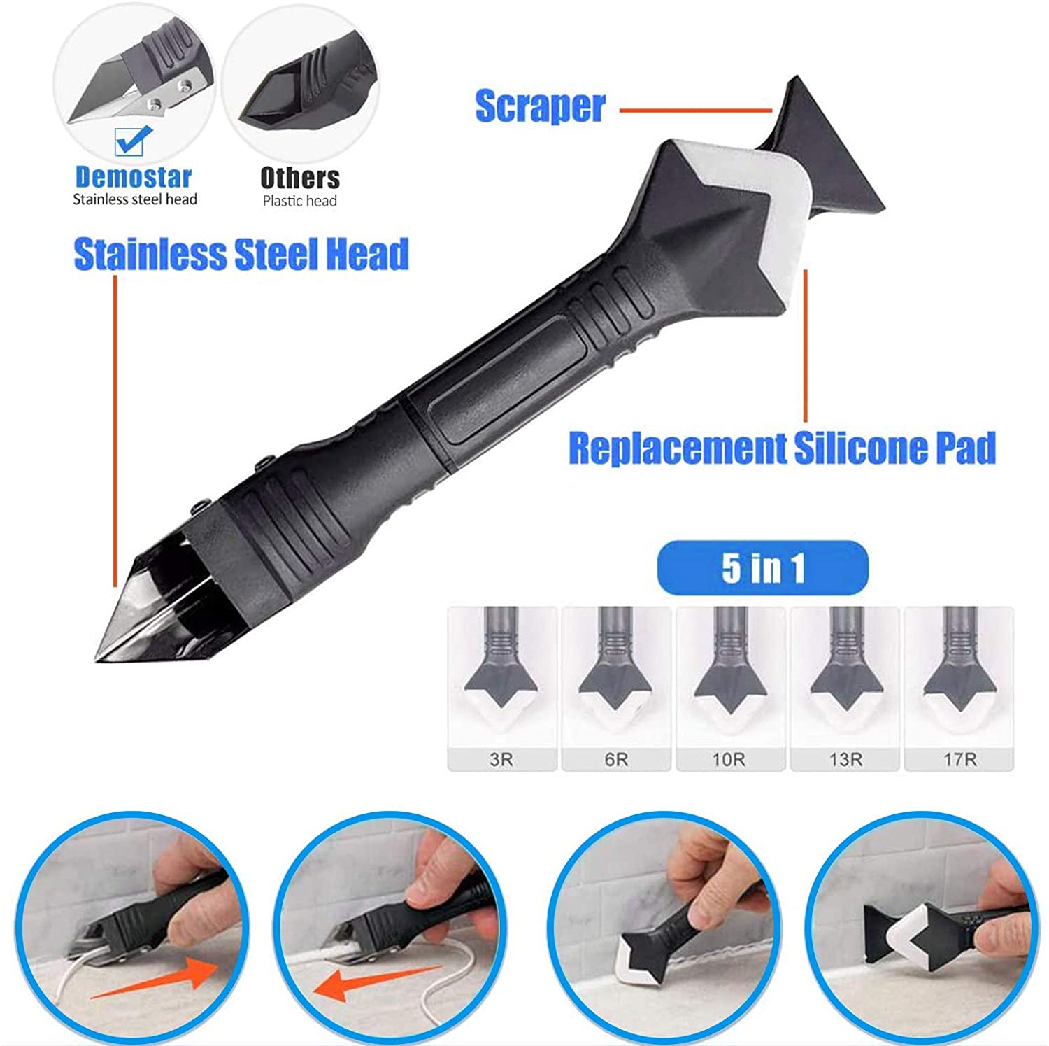 5 in 1 strumenti per calafatag - Bathroom Caulk Siliconized recensione e prezzo